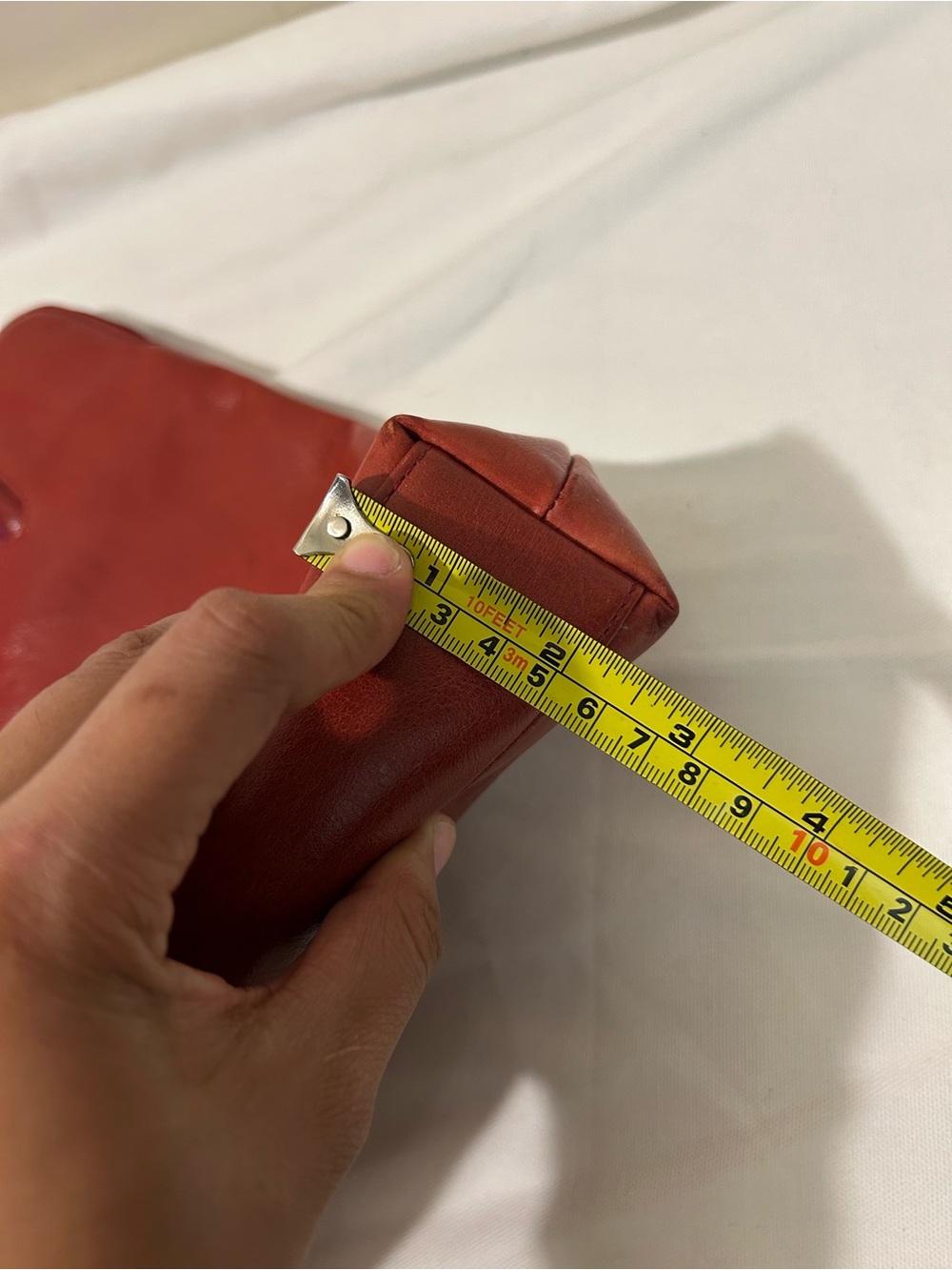 Rare vintage Y2K HOBO international minimalist red leather shoulder tote bag - Picture 13 of 13